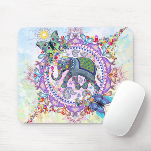 Tapis De Souris Éléphant sacré (Avec souris)