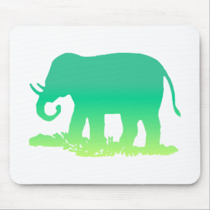 Tapis De Souris Eléphant vert