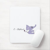 Tapis de souris Éléphant Violet - Bureau d'Éléphan (Avec souris)