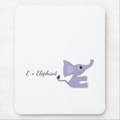 Tapis de souris Éléphant Violet - Bureau d'Éléphan (Devant)