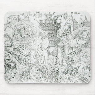 Tapis De Souris Éléphants à la guerre