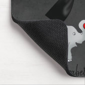 Tapis De Souris Eléphants adorables mignons, Pois, Bow (Coin)