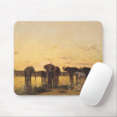 Tapis De Souris Éléphants africains (Avec souris)