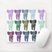 Tapis De Souris Eléphants colorés (Avec souris)