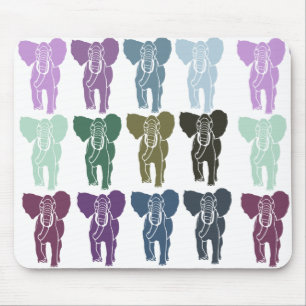 Tapis De Souris Eléphants colorés