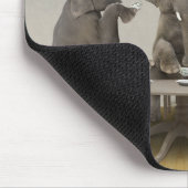 Tapis De Souris Elephants having tea party (Coin)