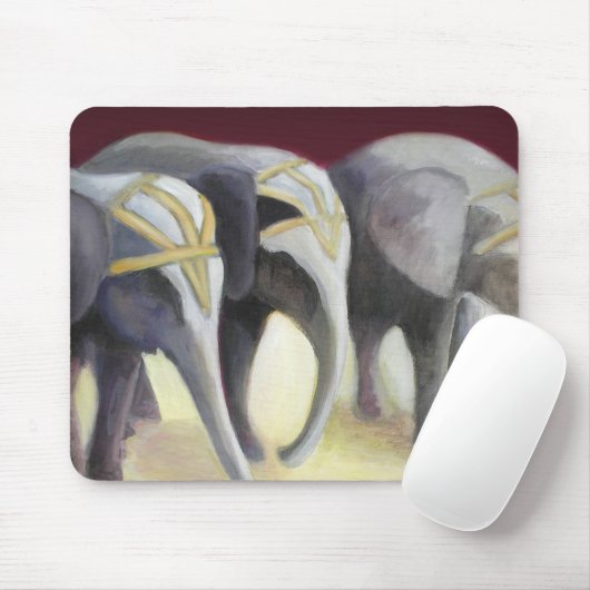 Tapis De Souris Éléphants Mousepad de cirque (Avec souris)