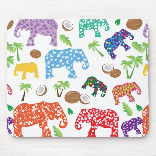 Tapis De Souris Éléphants tropicaux (Devant)