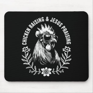 Tapis De Souris Élevage de poulets et louange à Jésus Gif de foi d