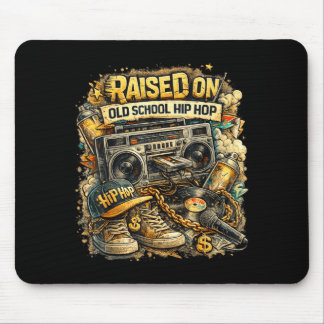 Tapis De Souris Élevé à l'ancienne école Hip Hop Retro Street 80s