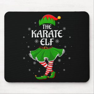 Tapis De Souris Élève de karaté Noël Famille Filles Femmes Équipe