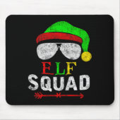 Tapis De Souris Elf Family Christmas Matching Pajamas Xmas Elf Squ (Devant)