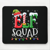 Tapis De Souris Elf Family Christmas Matching Pajamas Xmas Elf Squ (Devant)