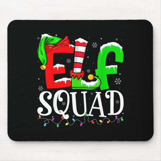 Tapis De Souris Elf Family Christmas Shirts Matching Pajamas Xmas (Devant)