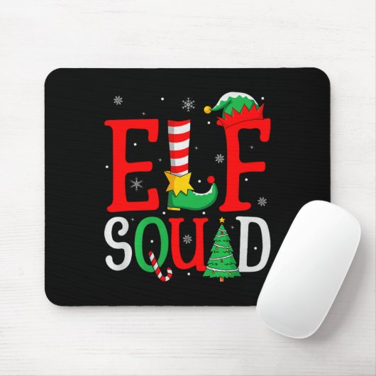 Tapis De Souris Elf Squad Christmas Matching Family Group Elf Xmas (Avec souris)