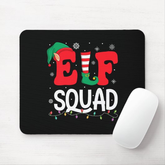Tapis De Souris Elf Squad Christmas Matching Family Group Elf Xmas (Avec souris)