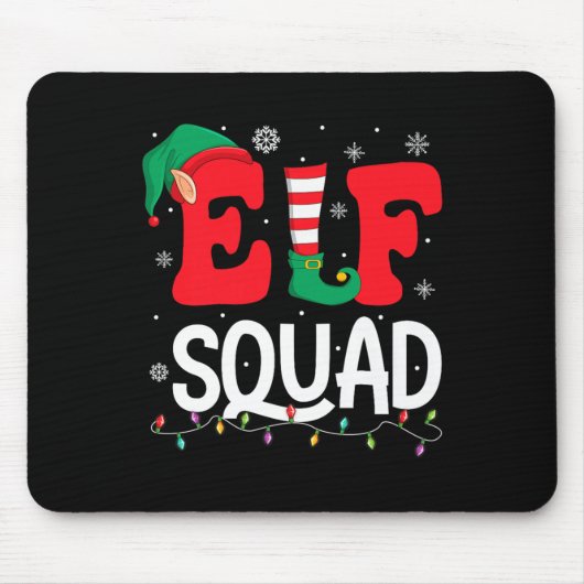 Tapis De Souris Elf Squad Christmas Matching Family Group Elf Xmas (Devant)