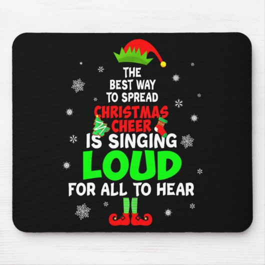 Tapis De Souris Elf Xmas The Way To Spread Christmas Cheer Men Wom (Devant)