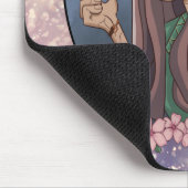 Tapis De Souris Elfe Mâle mignon Et Papillon À Crème Pale (Coin)