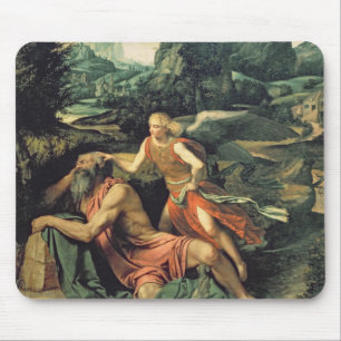 Tapis De Souris Élijah a visité par un ange, c.1534