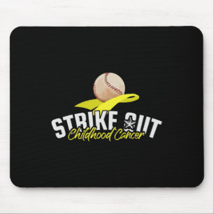 Tapis De Souris Éliminer le Ruban d'or Sensibilisation au cancer c