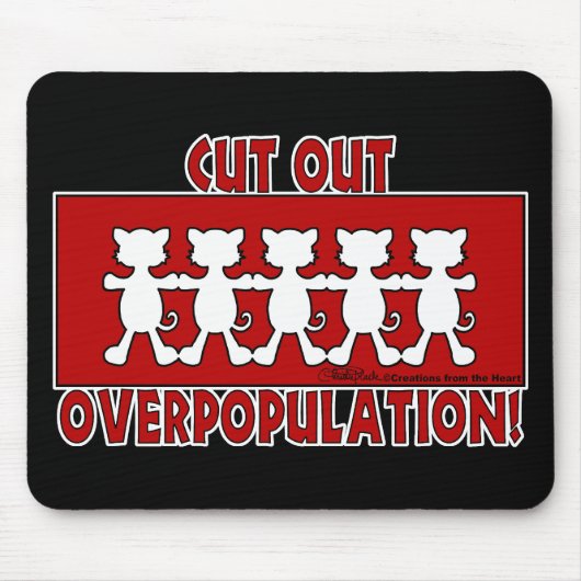 Tapis De Souris Éliminez la surpopulation ! Chat (Devant)