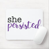 Tapis De Souris Elle a persisté (noir/pourpre) (Avec souris)