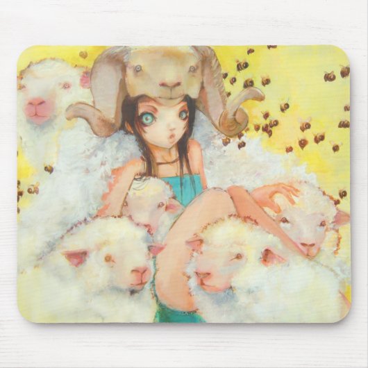 Tapis De Souris Elle abeille enfonçant Mousepad (Devant)