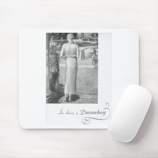 Tapis De Souris Elle conduit un Duesenberg (Avec souris)