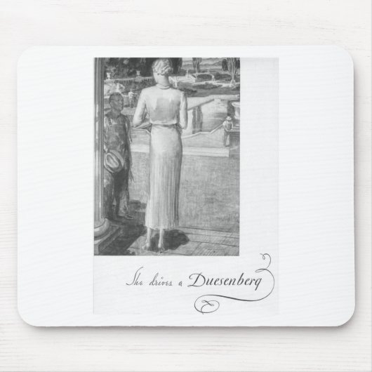 Tapis De Souris Elle conduit un Duesenberg (Devant)