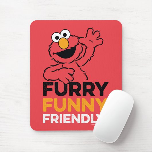 Tapis De Souris Elmo | Furry Amical (Avec souris)