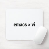 Tapis De Souris Emacs Supérieur À Vi - Code Editor Flame War - Bl (Avec souris)