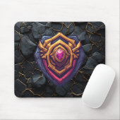 Tapis De Souris Emblème Améthyste Dorée (Avec souris)