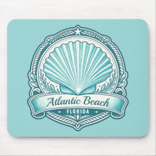 Tapis De Souris Emblème côtier de coquillage de Atlantic Beach FL