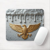 Tapis De Souris Emblème d'aigle doré aux ailes déployées (Avec souris)