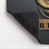Tapis De Souris Emblème d'aigle doré aux ailes déployées (Coin)