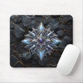 Tapis De Souris Emblème de jeu Blue Star Core (Avec souris)
