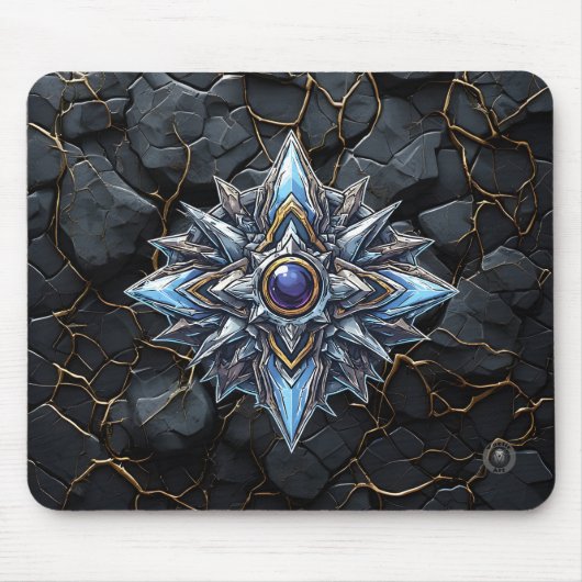Tapis De Souris Emblème de jeu Blue Star Core (Devant)