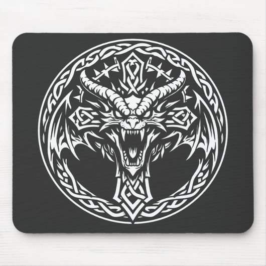 Tapis De Souris Emblème du dragon celtique par BurnsInHell (Devant)