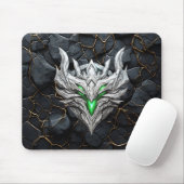 Tapis De Souris Emblème du Dragon d'Argent (Avec souris)