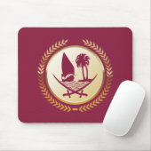 Tapis De Souris Emblème du Qatar (Avec souris)
