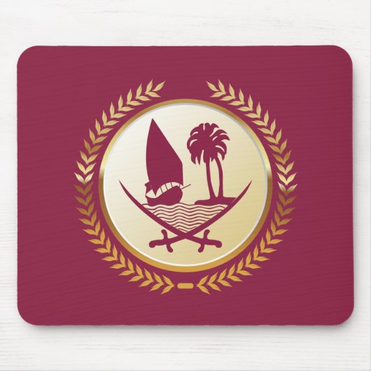 Tapis De Souris Emblème du Qatar (Devant)