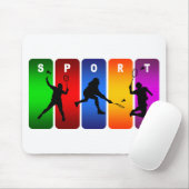 Tapis De Souris Emblème multicolore de badminton (Avec souris)