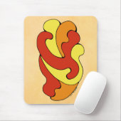 Tapis De Souris Embracer les courbes (Jaune, Rouge, Orange) (Avec souris)