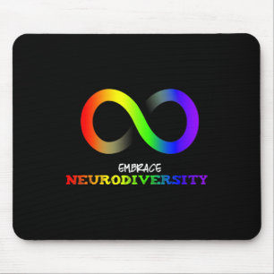 Tapis De Souris Embrassez La Neurodiversité Autisme Asd Adhd Rainb