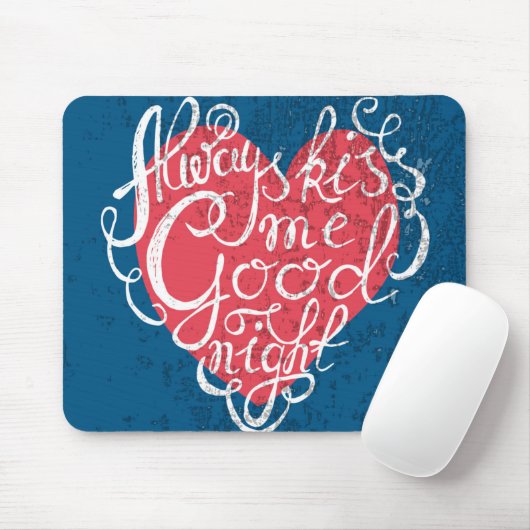 Tapis De Souris Embrassez-toujours moi bonne nuit (Avec souris)