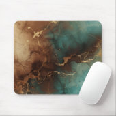 Tapis De Souris Emerald Copper Marble Luxe Mousepad (Avec souris)