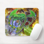 Tapis De Souris Emerald Cosmic Dragon (Avec souris)