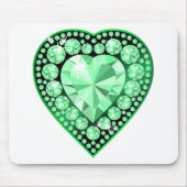 Tapis De Souris Emerald Gem Heart (Devant)