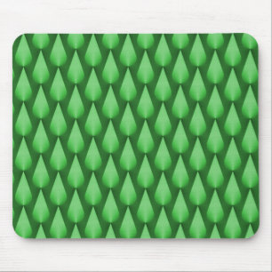 Tapis De Souris Emerald Green Dazzling Raindrops Mousepad